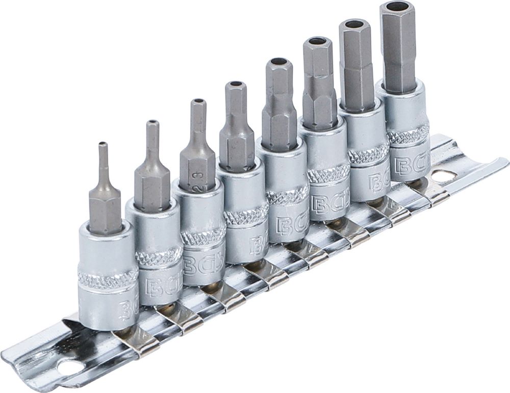 Produktbild Bit Einsatz Satz Antrieb Innenvierkant 6,3 mm 1/4 Zoll 8 teilig bild 2