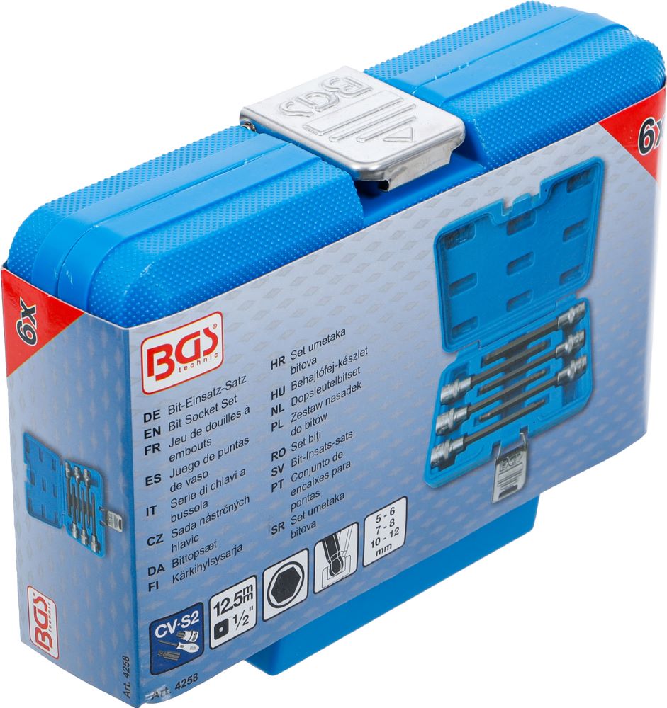 Produktbild Bit Einsatz Satz Innensechskant 6 teilig Antrieb Innenvierkant 12,5 mm 1/2 Zoll bild 6