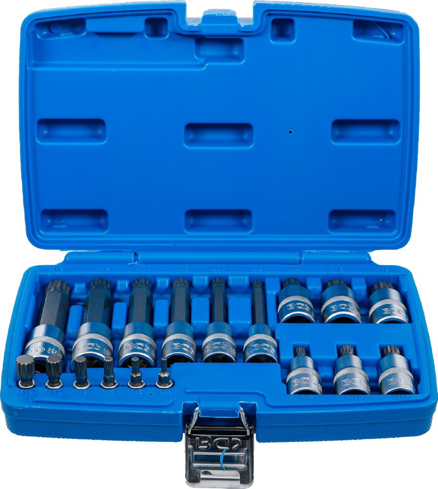 Produktbild BGS Bit Einsatz Satz Innenvielzahn 18 teilig Antrieb Innenvierkant 6,3 mm