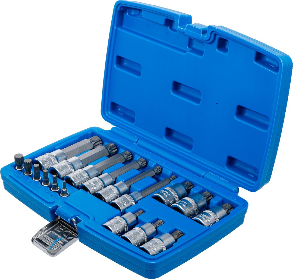 Produktbild Bit Einsatz Satz Innenvielzahn 18 teilig Antrieb Innenvierkant 6,3 mm bild 3