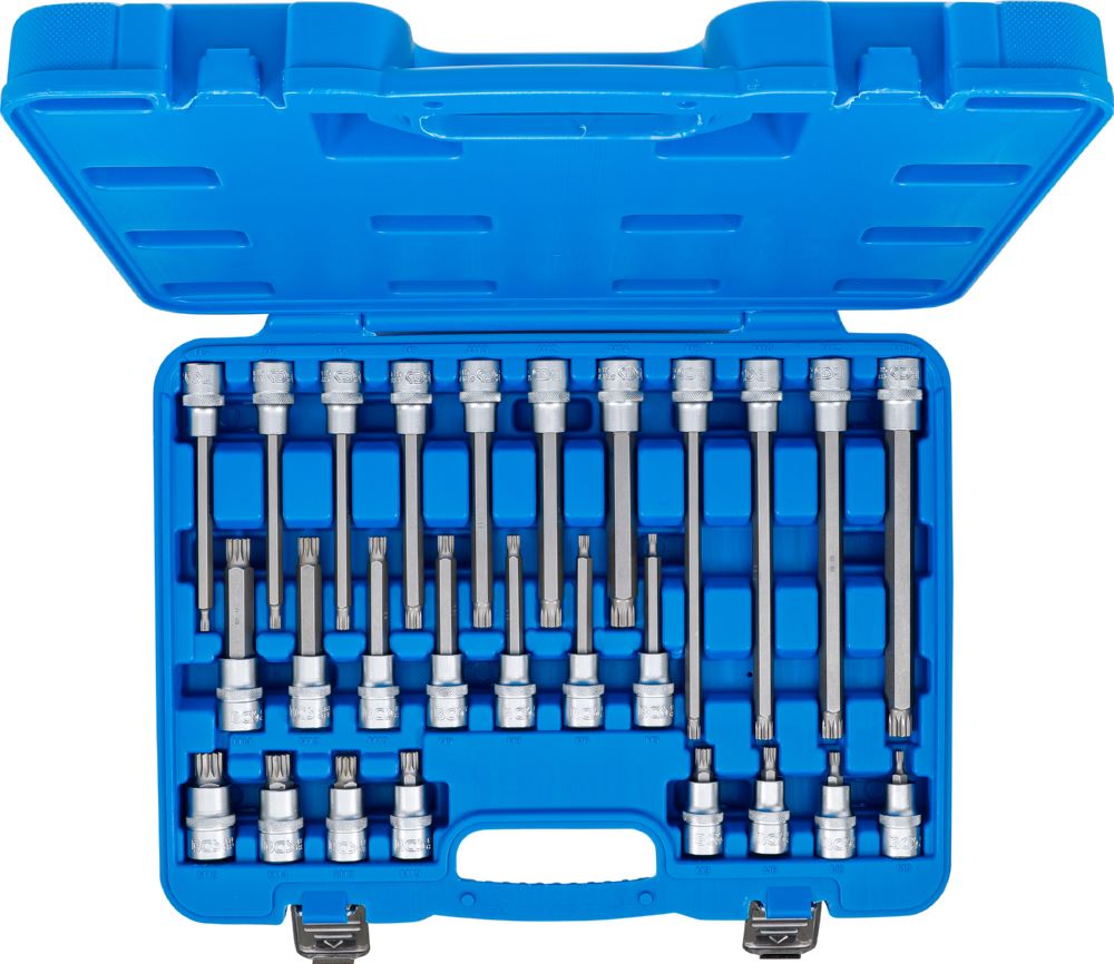 Produktbild Bit Einsatz Satz Innenvielzahn 26 teilig Antrieb Innenvierkant 12,5 mm 1/2 Zoll bild 4