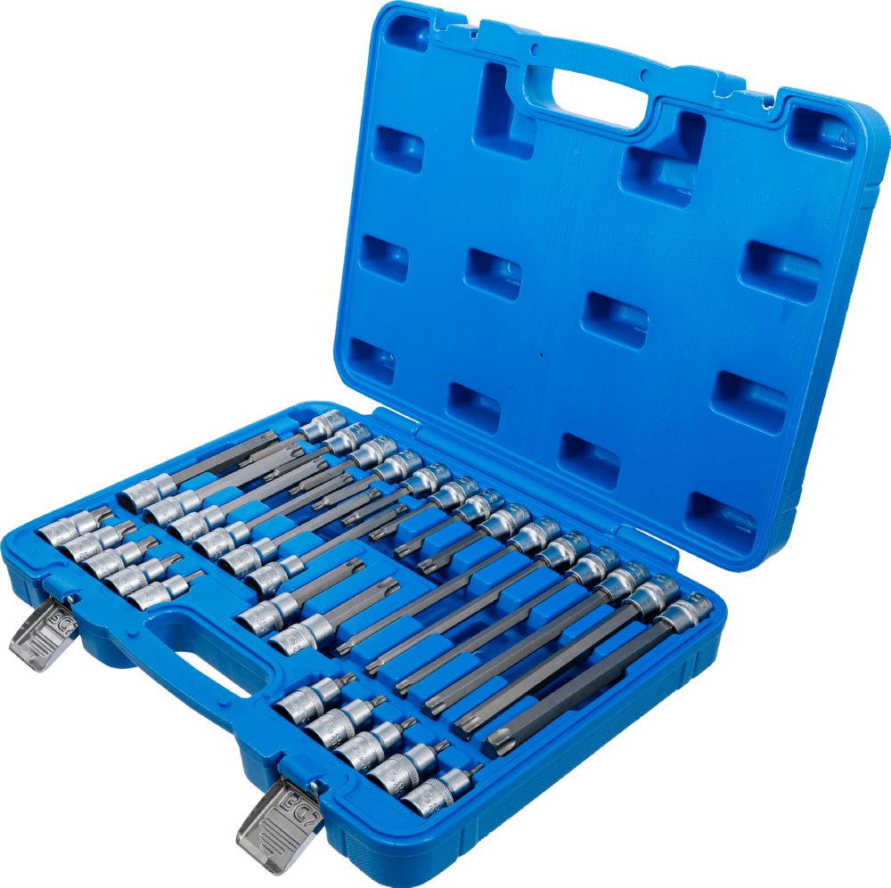 Produktbild BGS Bit Einsatz Satz Antrieb Innenvierkant 12,5 mm T-Profil T20-T70 32 teilig bild 3