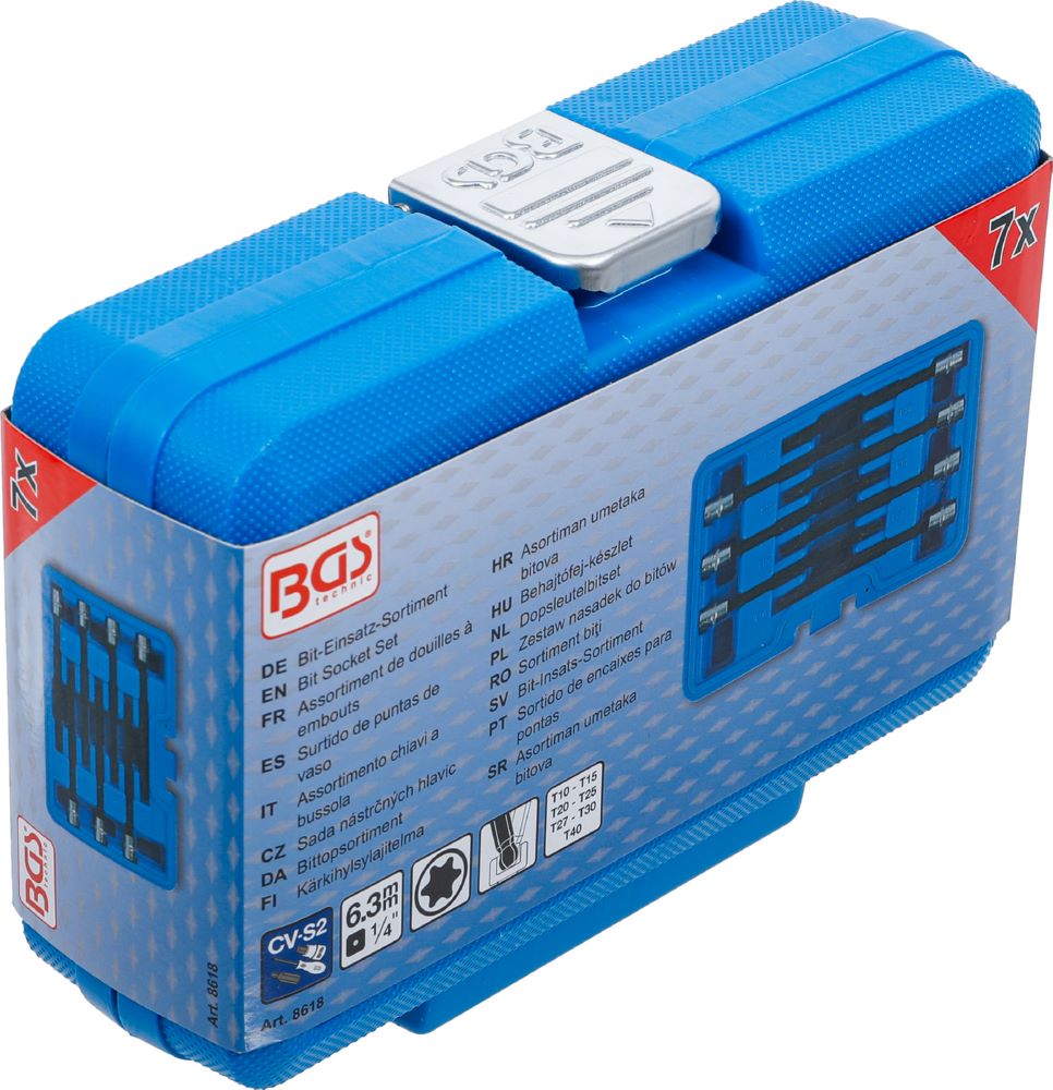 Produktbild Bit Einsatz Sortiment Antrieb 1/4 Zoll Torx mit Kugelkopf T10-T40 7 teilig bild 6