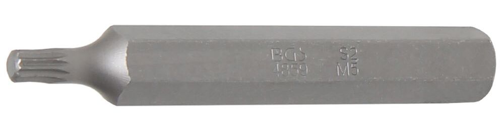 Produktbild BGS Bit Länge 75 mm Innenvielzahn M5 Antrieb Außensechskant 10 mm 3/8 Zoll