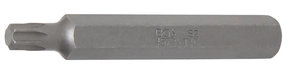 Produktbild BGS Bit T40 Länge 75 mm Antrieb Außensechskant 10 mm 3/8 Zoll T-Profil