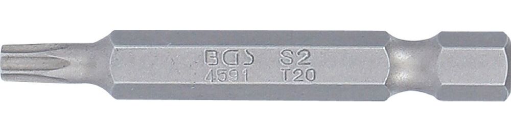 Produktbild BGS Bit T20 Länge 50 mm Antrieb Außensechskant 6,3 mm 1/4 Zoll T-Profil bild 2