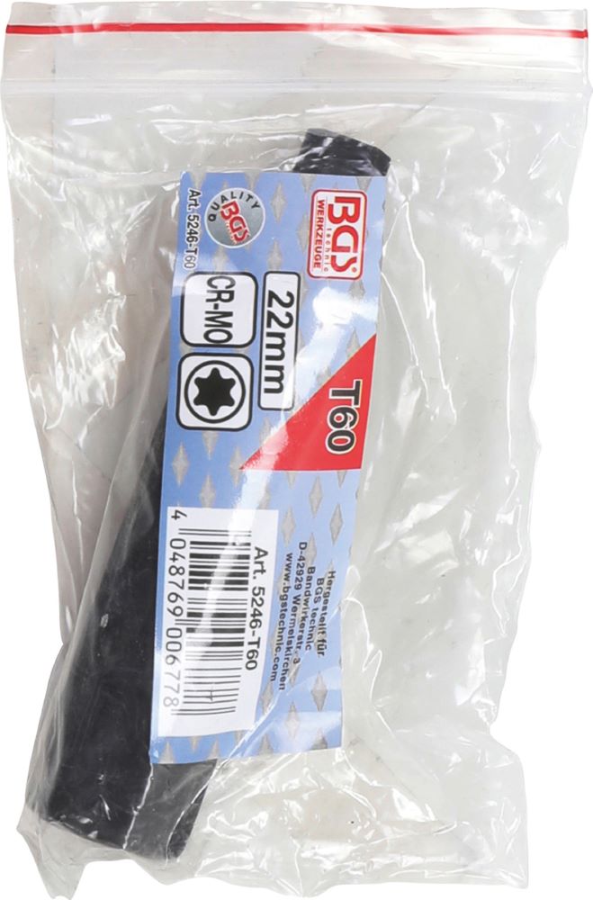 Produktbild BGS Bit Länge 100 mm Antrieb Außensechskant 22 mm T-Profil T60 bild 2