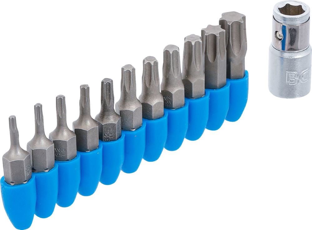 Produktbild Bit Satz Antrieb Außensechskant 1/4 Zoll Abtrieb T-Profil Torx 11 teilig bild 2