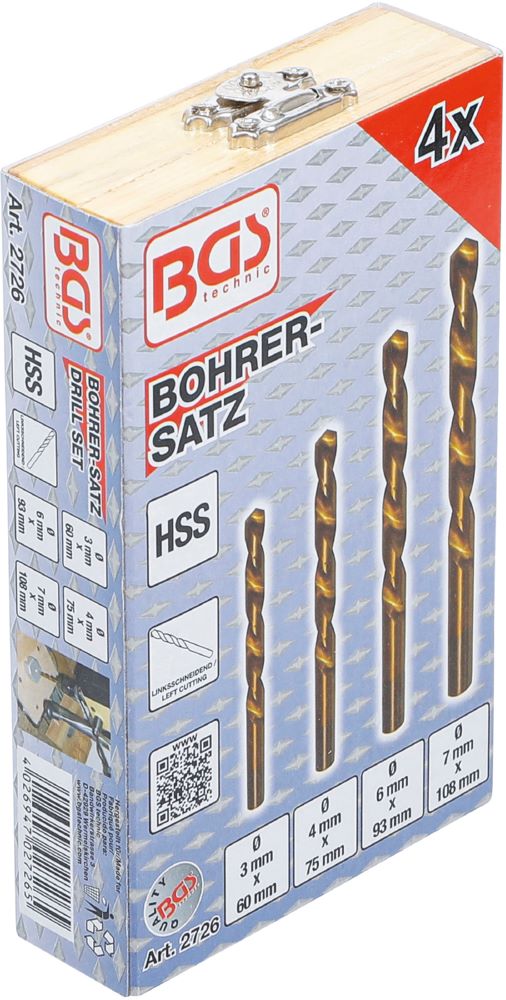 Produktbild BGS Bohrer Satz HSS linksschneidend 4 teilig bild 6