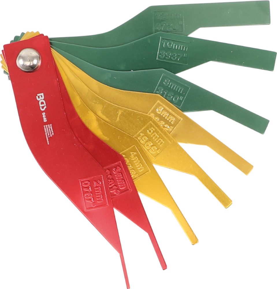 Produktbild BGS Bremsbelag Verschleißlehren Satz Aluminium 8 teilig