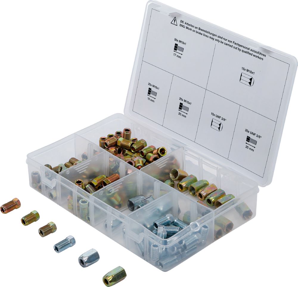 Produktbild BGS Bremsleitungsverschraubungs Überwurfmuttern & Schrauben Sortiment 135 teilig