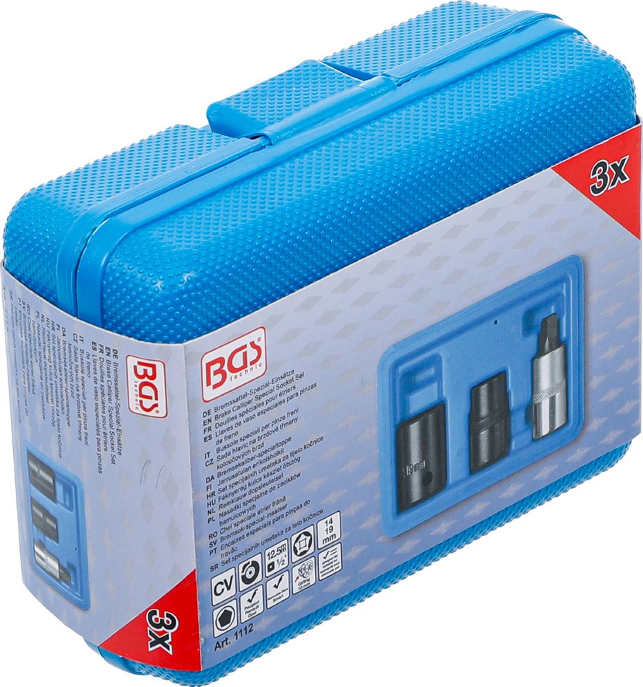 Produktbild BGS Bremssattel Spezial Einsätze 12,5 mm 1/2 Zoll 3 teilig bild 6