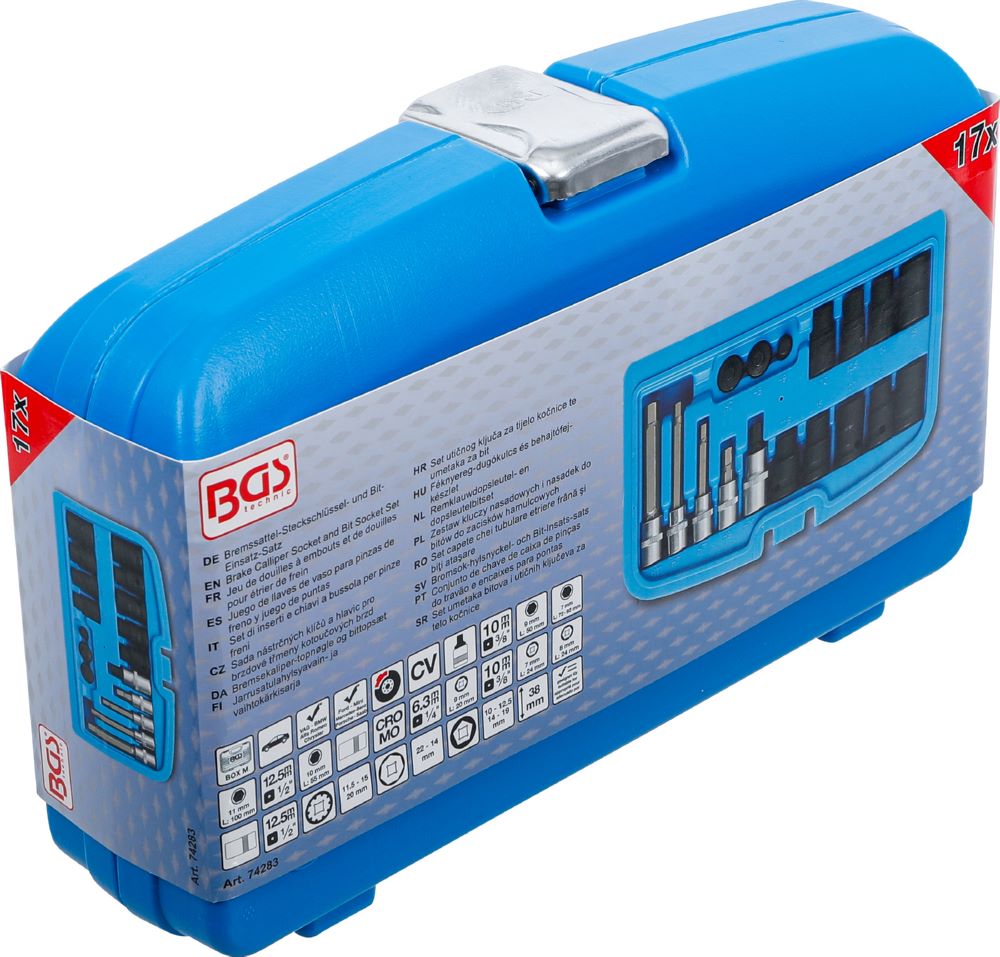 Produktbild BGS Bremssattel Steckschlüssel und Bit-Einsatz-Satz 17 teilig bild 6