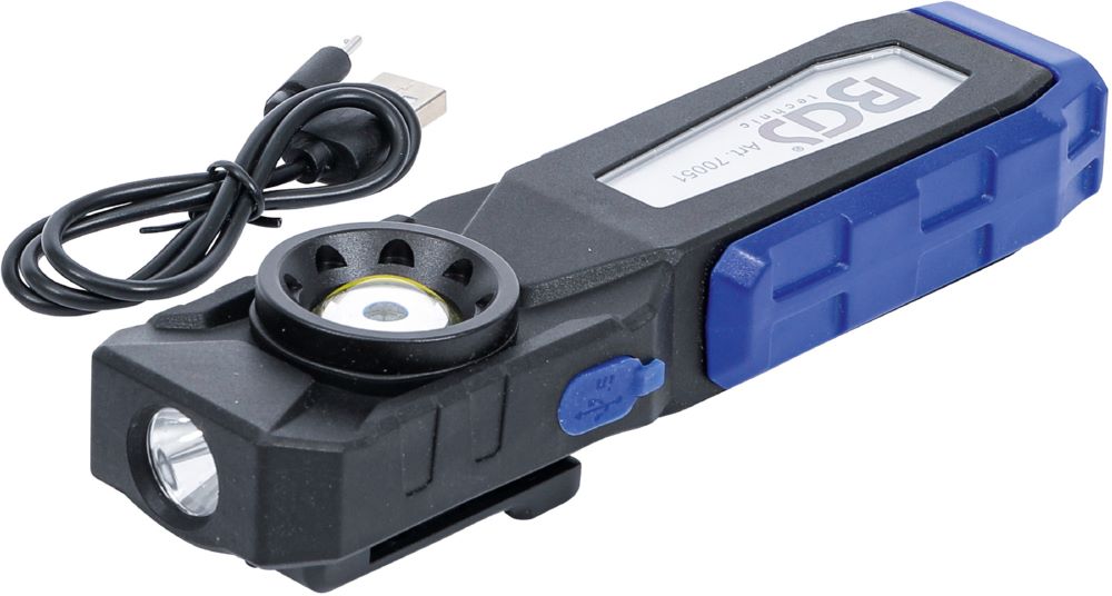 Produktbild COB-LED Werkstattleuchte mit Magnet und Haken klappbar bild 2