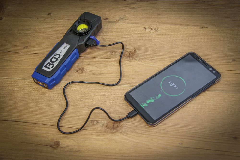 Produktbild COB-LED Werkstattleuchte mit Magnet und Haken klappbar bild 5