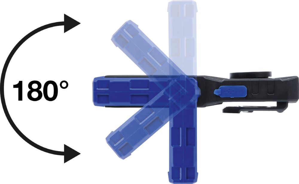 Produktbild COB-LED Werkstattleuchte mit Magnet und Haken klappbar bild 6