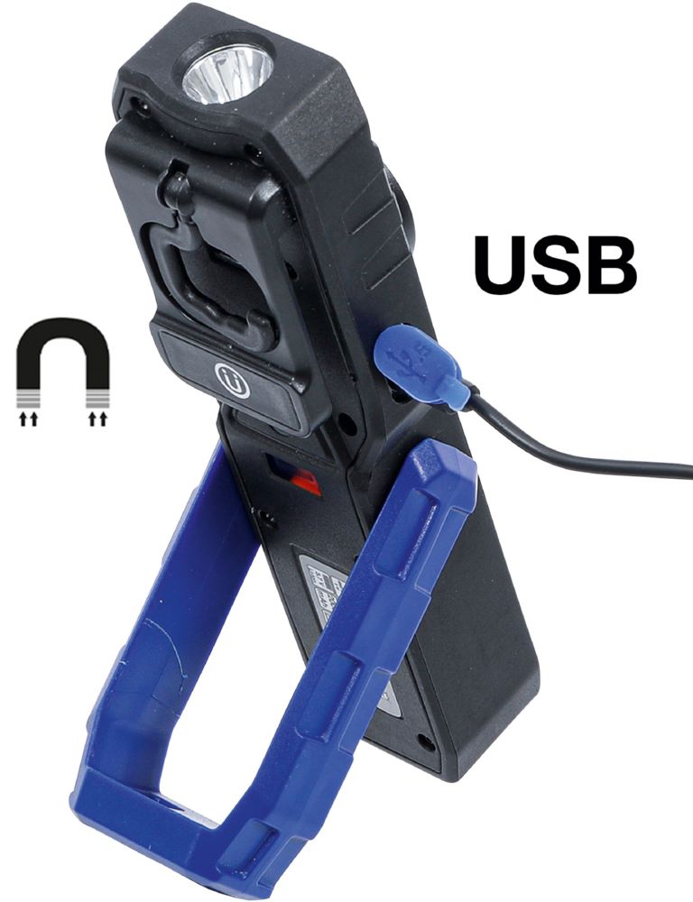 Produktbild COB-LED Werkstattleuchte mit Magnet und Haken klappbar bild 8