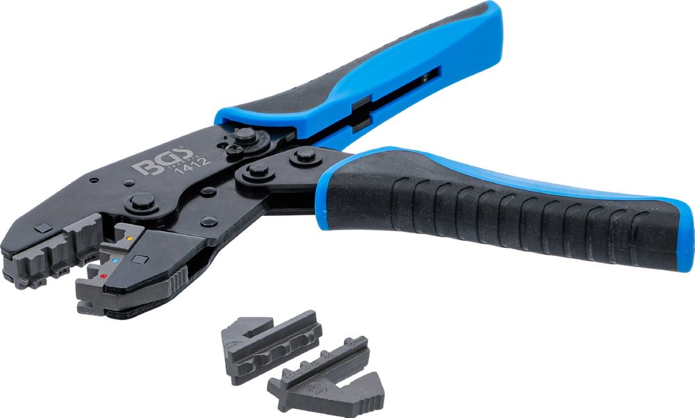 Produktbild BGS Crimpzange mit Ratschenfunktion auswechselbare Pressprofileinsätze bild 2