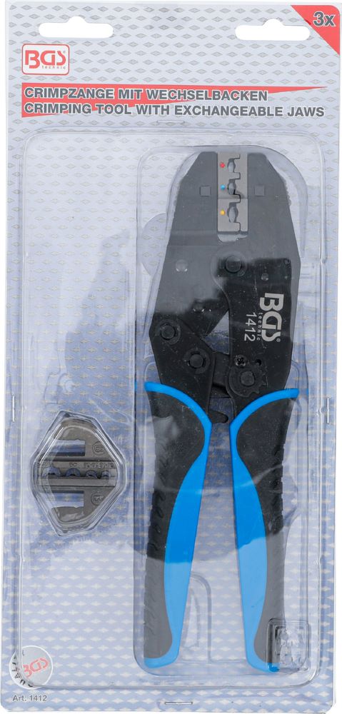 Produktbild BGS Crimpzange mit Ratschenfunktion auswechselbare Pressprofileinsätze bild 4
