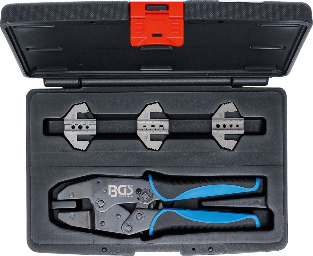 Produktbild BGS Crimpzangen Satz mit 3 Paar Backen für Solar-Steckverbindungen MC3 / MC4 / Tyco bild 4