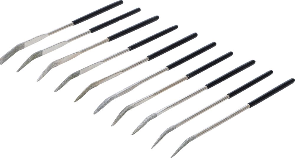 Produktbild BGS Diamant Lochfeilen Satz gebogen 140 x 3 mm 10 teilig