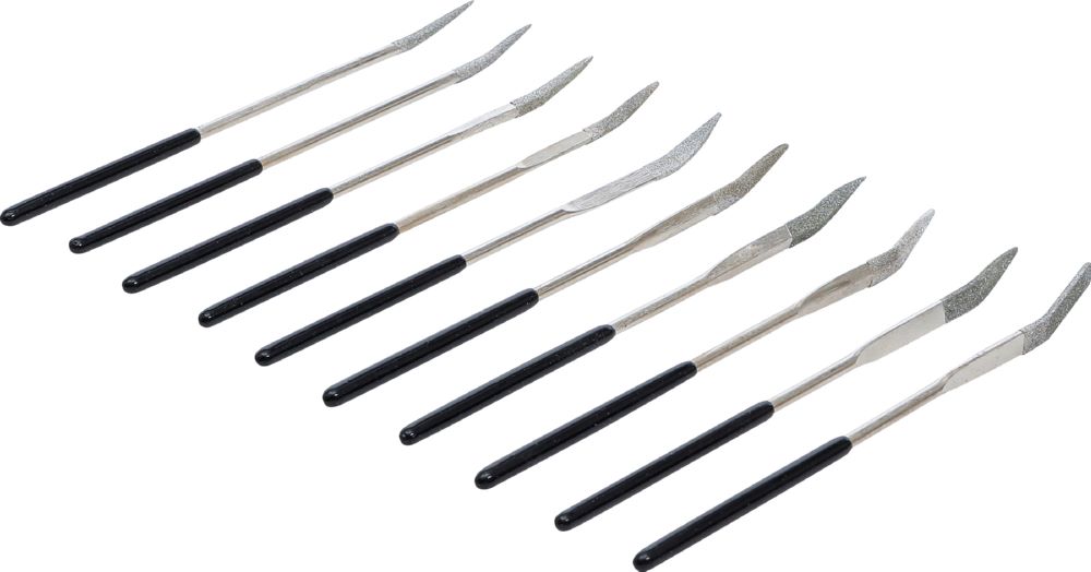 Produktbild BGS Diamant Lochfeilen Satz gebogen 140 x 3 mm 10 teilig bild 2