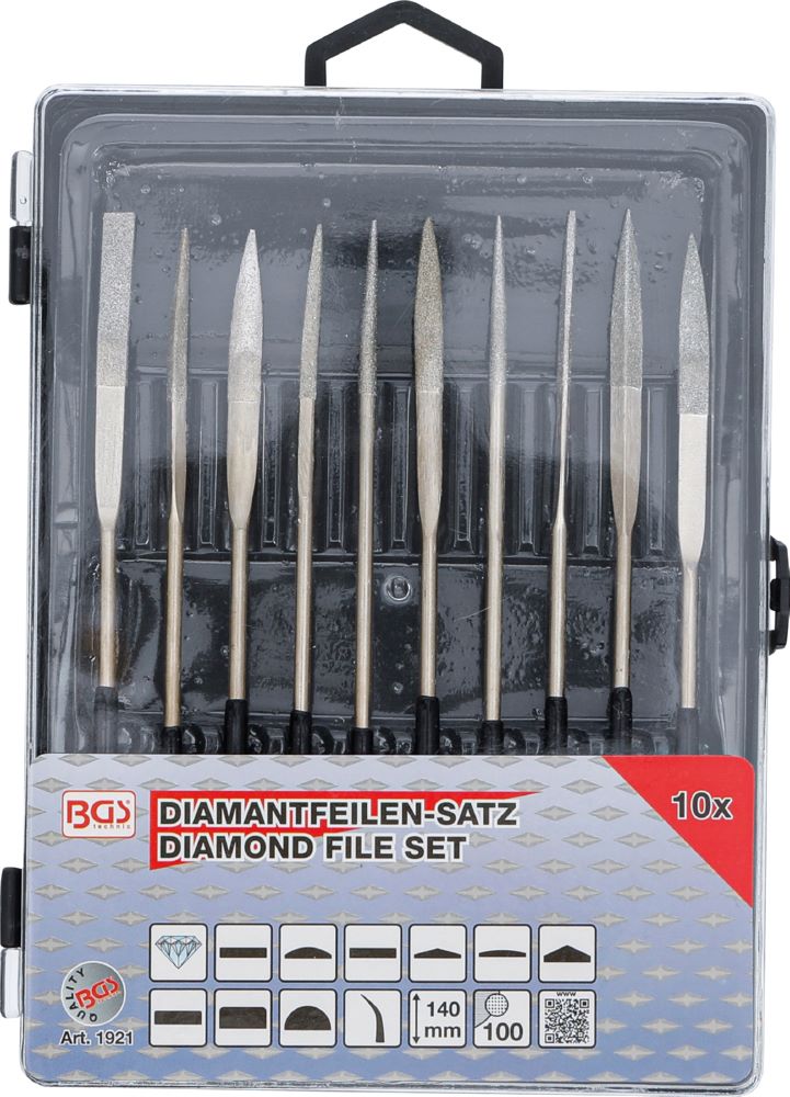 Produktbild BGS Diamant Lochfeilen Satz gebogen 140 x 3 mm 10 teilig bild 6