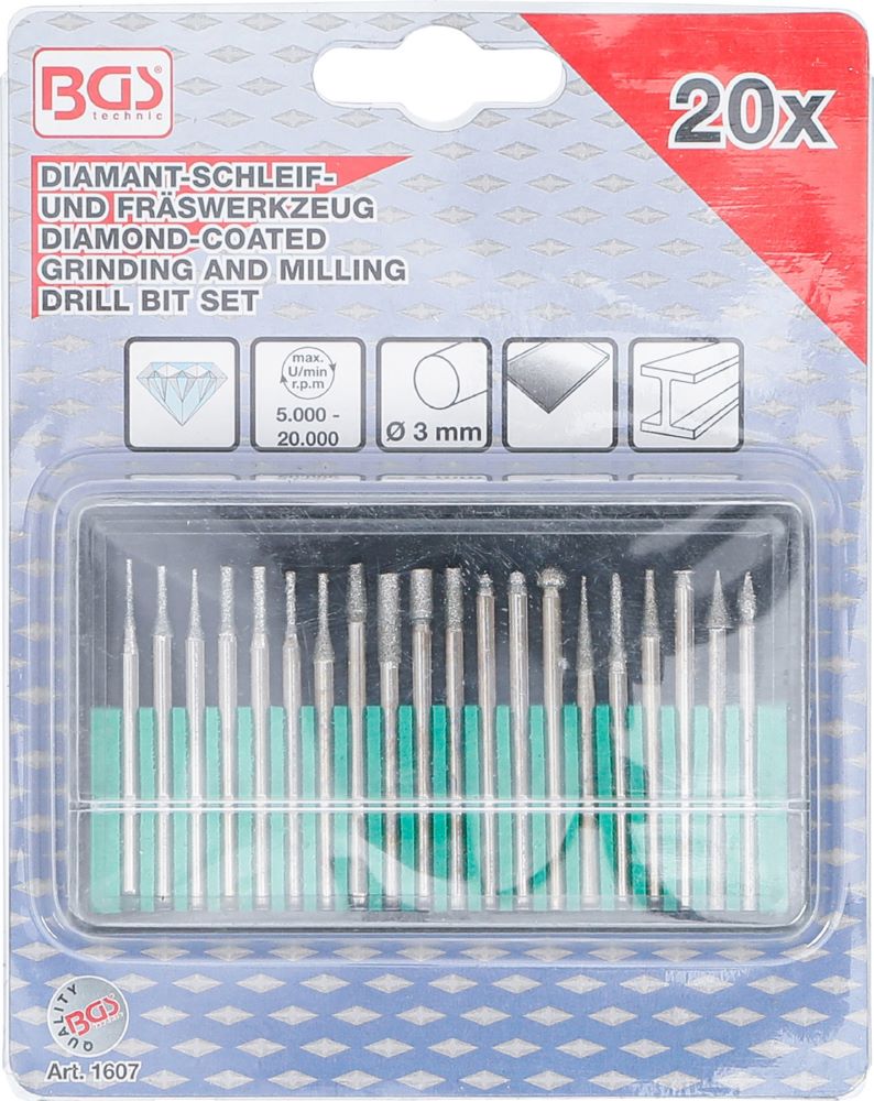 Produktbild Diamant Schleif und Fräswerkzeug 20 teilig bild 4