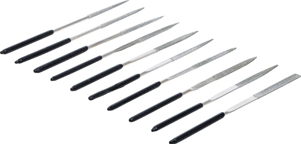 Produktbild BGS Diamantfeilen Satz gerade 140 x 3 mm 10 teilig bild 2