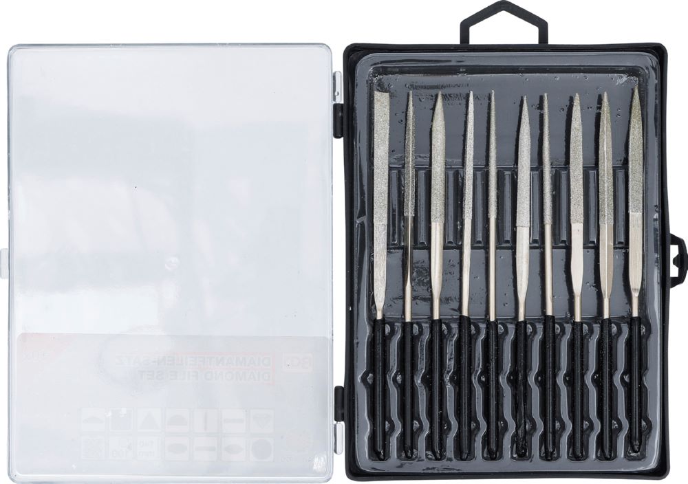 Produktbild BGS Diamantfeilen Satz gerade 140 x 3 mm 10 teilig bild 4