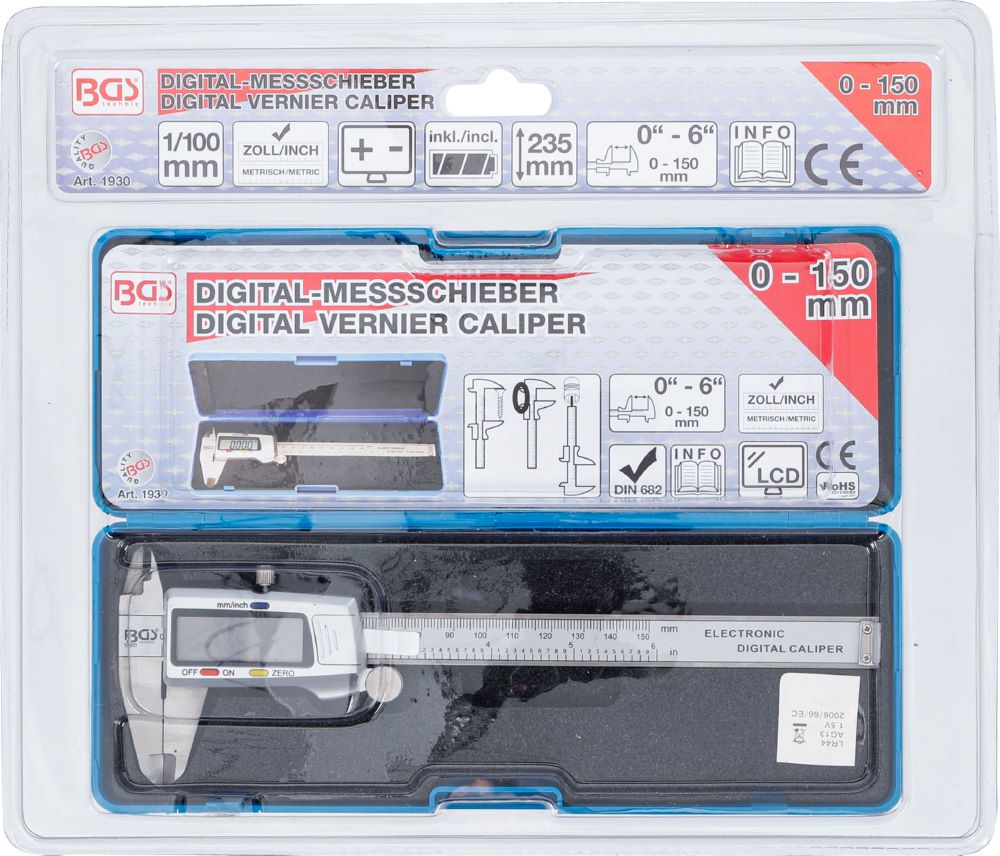 Produktbild BGS Digital Messschieber 150 mm in Blau bild 8