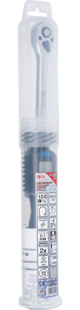 Produktbild BGS Digitaler Drehmomentschlüssel 27 - 135 Nm Abtrieb Außenvierkant 10 mm 3/8 Zoll bild 8