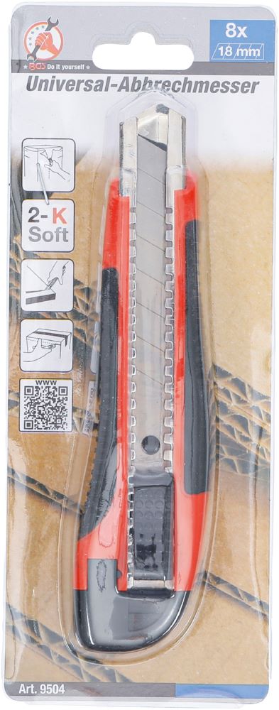 Produktbild BGS Diy Abbrechmesser Klingenbreite 18 mm in Rot bild 2