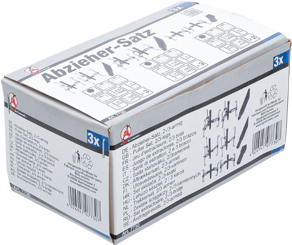 Produktbild BGS Diy Abzieher Satz 2-/3-armig 150/100/75 mm 3 teilig bild 4