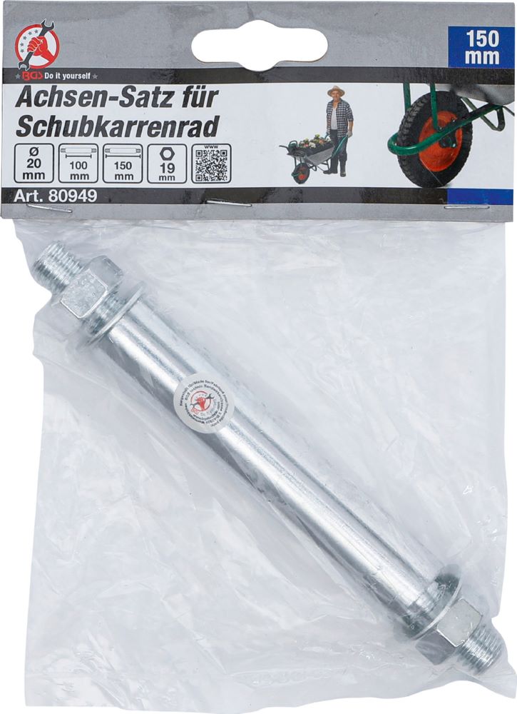 Produktbild BGS Diy Achsen Satz für Schubkarrenrad Durchmesser 20 mm bild 4