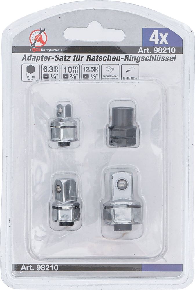 Produktbild Adapter Satz für Ratschen Ringschlüssel 4 teilig bild 2