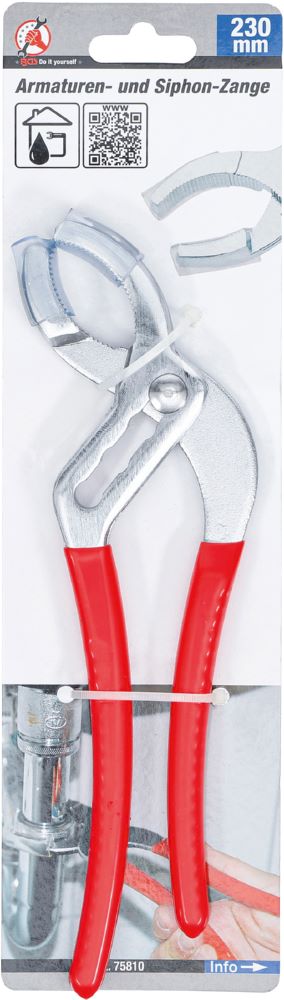 Produktbild Armaturen- und Siphon Zange / Connectoren-Zange 230 mm Rot bild 3