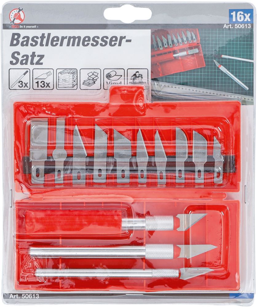Produktbild BGS Diy Bastlermesser Satz 16 teilig bild 3