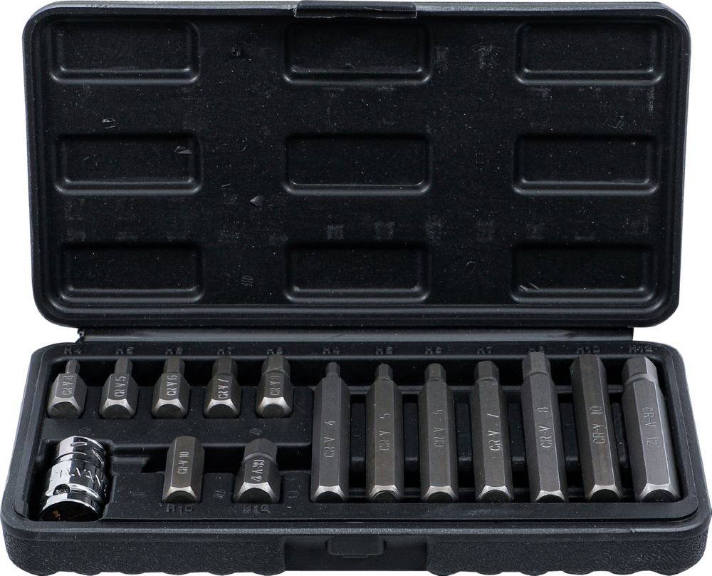 Produktbild BGS Diy Bit Satz Antrieb Außensechskant 3/8 Zoll Innensechskant 15 teilig