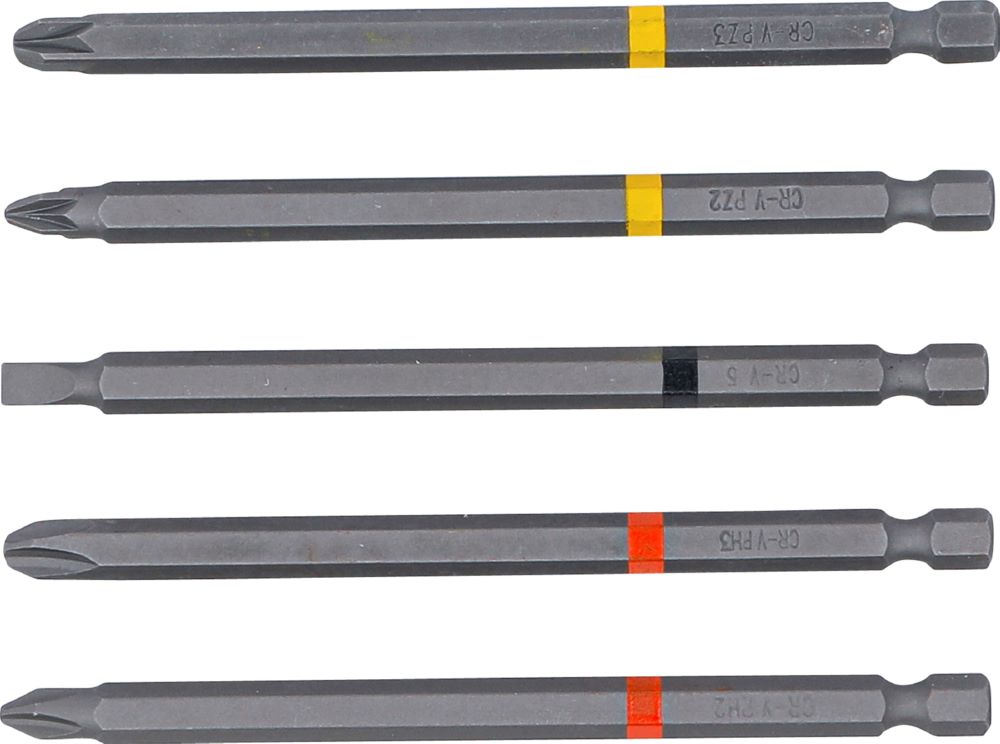 Produktbild Bit Satz Antrieb Außensechskant 1/4 Zoll Länge 110 mm 5 teilig bild 4