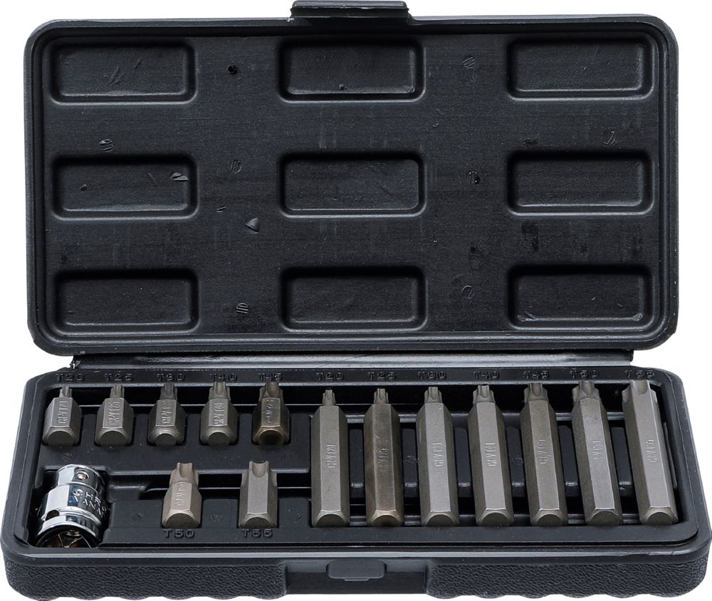 Produktbild BGS Diy Bit Satz Antrieb Außensechskant 3/8 Zoll T-Profil Torx 15 teilig