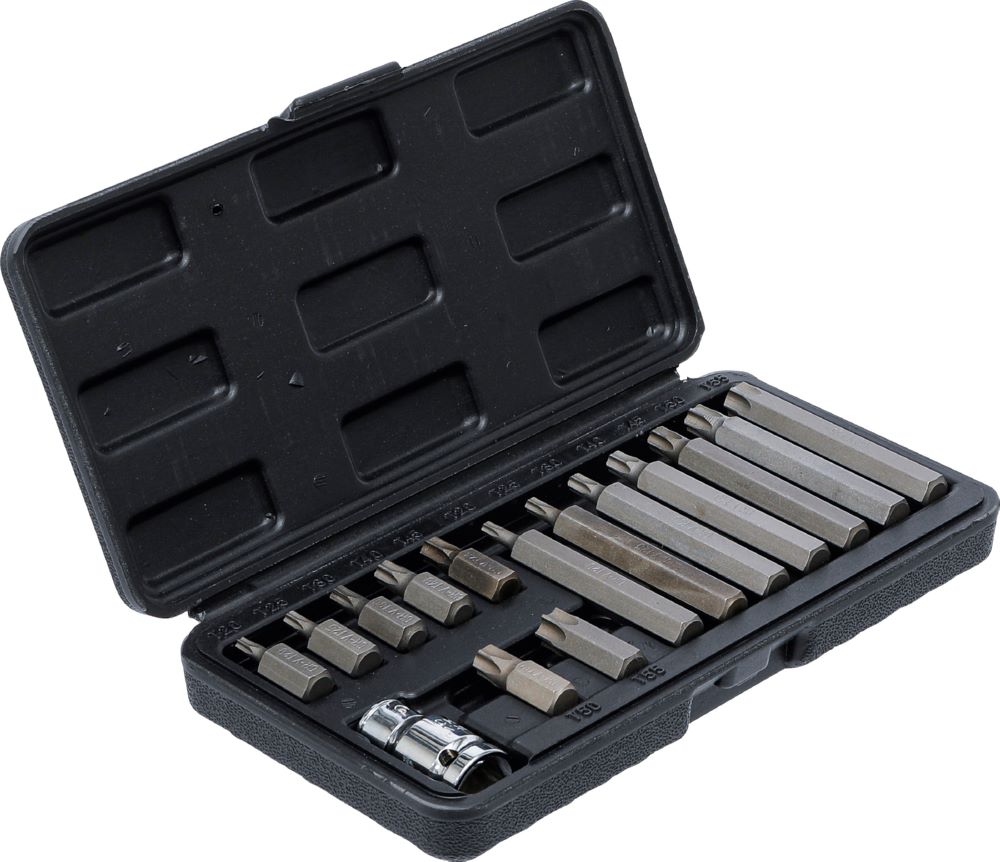 Produktbild Bit Satz Antrieb Außensechskant 3/8 Zoll T-Profil Torx 15 teilig bild 2