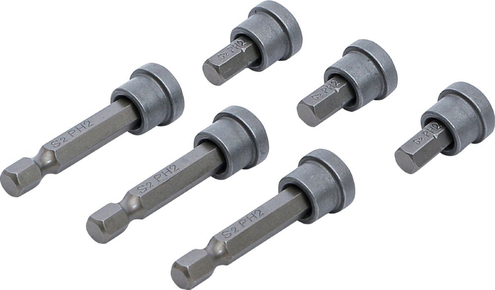 Produktbild Bit Satz mit Tiefenstopp für Gipskartonplatten PH2 6 teilig bild 2