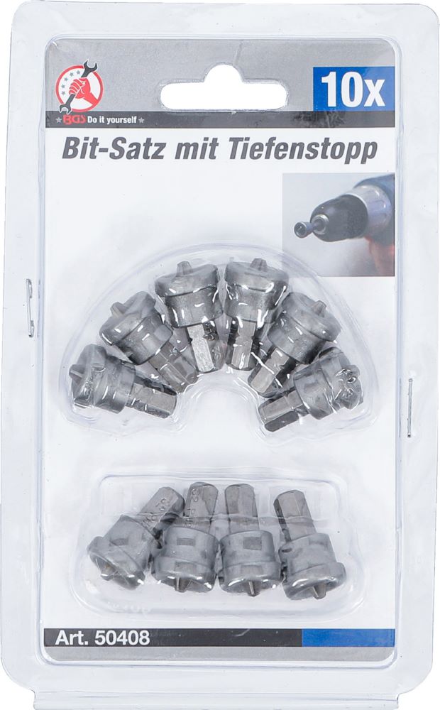 Produktbild Bit Satz mit Tiefenstopp für Gipskartonplatten PH2 10 teilig bild 4