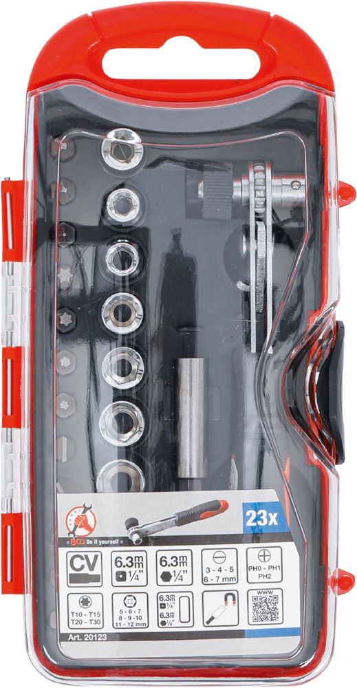 Produktbild Bit-/Steckschlüssel Einsatz Satz mit Bit-Knarre 23 teilig bild 5