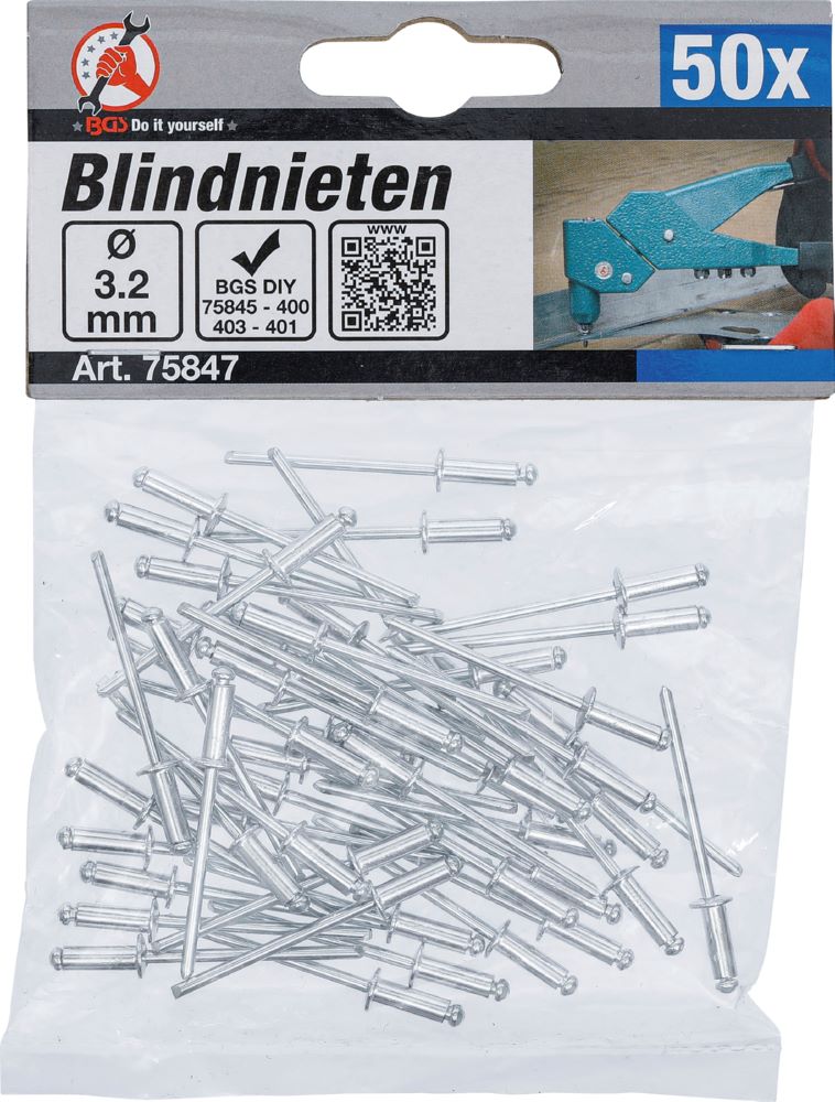 Produktbild Blindnieten Sortiment Durchmesser 3,2 mm 50 teilig bild 3