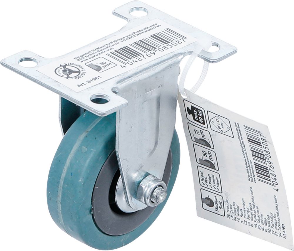 Produktbild BGS Diy Bockrolle Gummi mit Anschraubsockel Durchmesser 50 mm bild 3