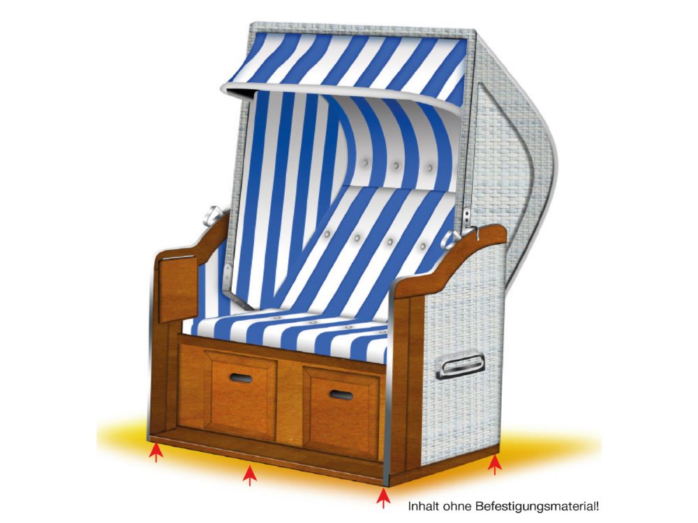 Produktbild BGS Diy Doppel Lenkrollen Satz Durchmesse 75 mm 4 teilig für Strandkörbe / Palettenmöbel bild 2