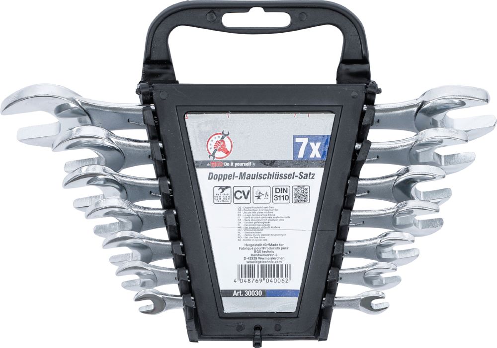 Produktbild BGS Diy Doppel Maulschlüssel Satz 6 x 7 - 19 x 22 mm 7 teilig