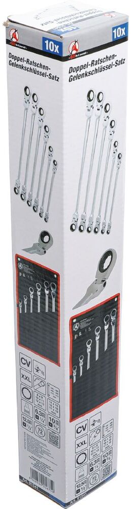 Produktbild BGS Diy Doppel Ratschen Gelenkschlüssel Satz 10 teilig 8 - 19 mm bild 5